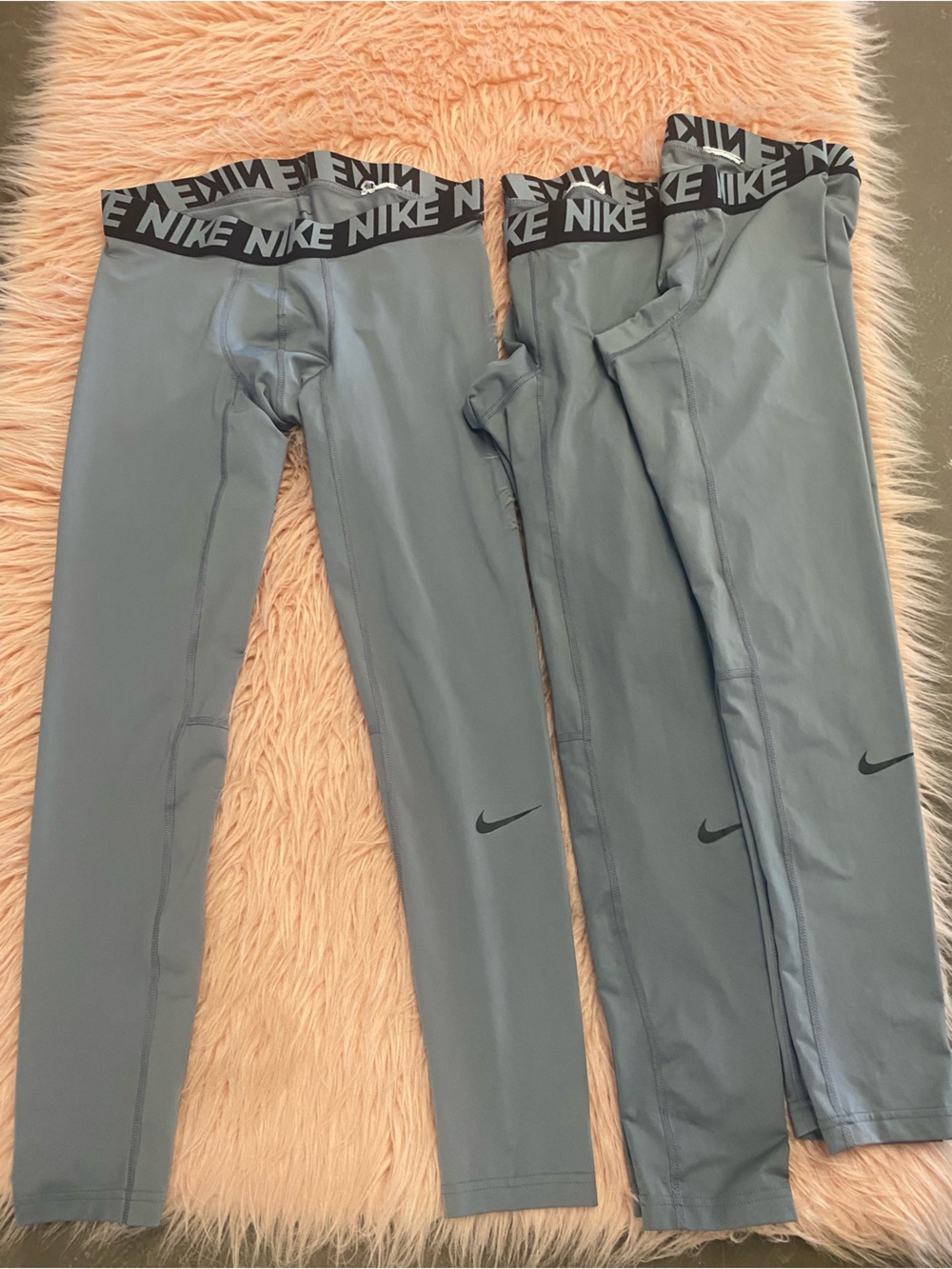 Nike Gray and Black Dri-FIT Compression Leggings